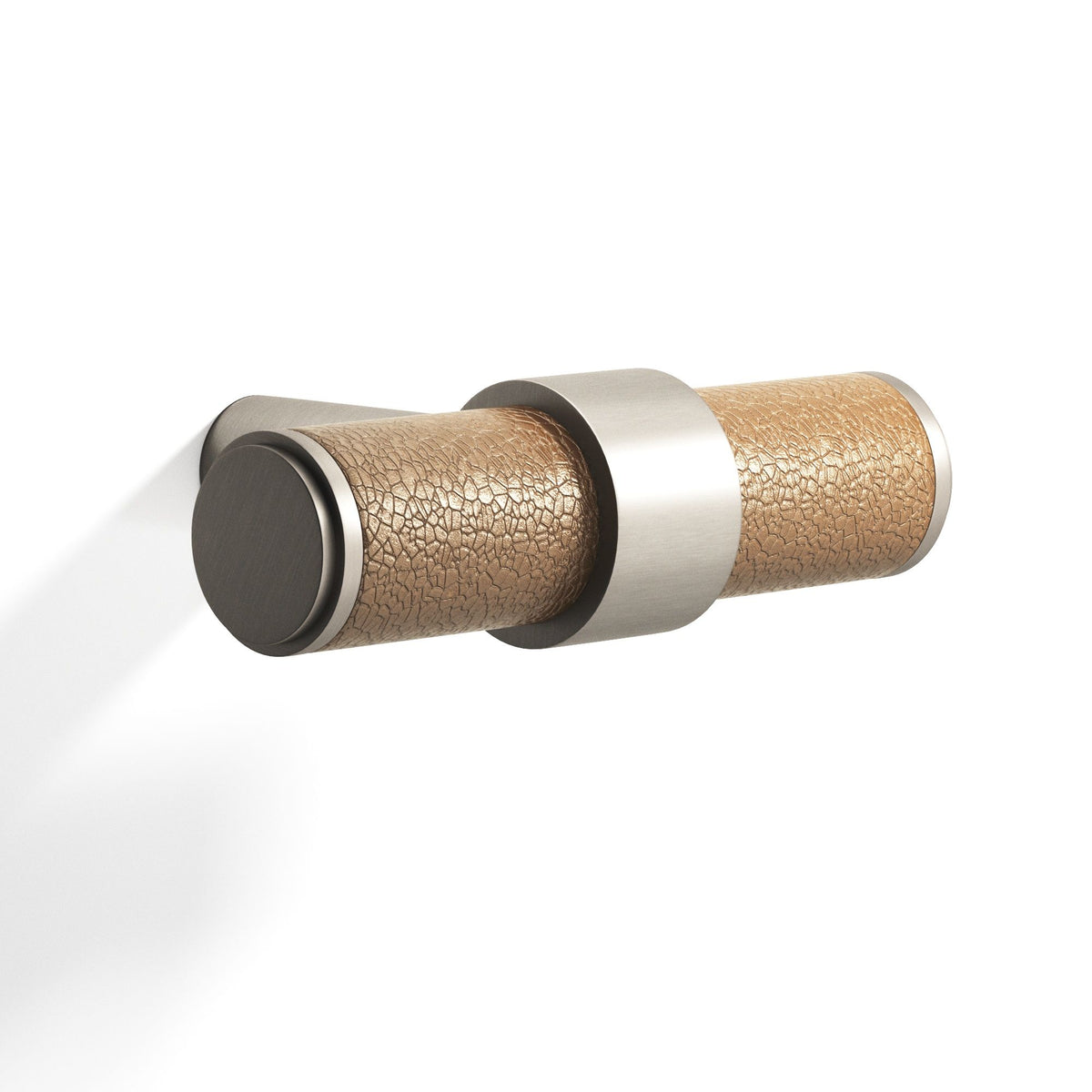Tanner's Craft L1306 leather cabinet knob in Matte Pewter