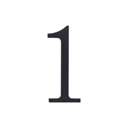 Atlas Traditionalist H  House Number - 2 5/8" - Matte Black