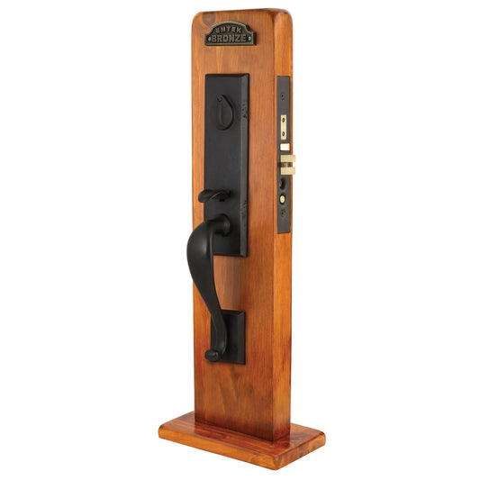 Rectangular Monolithic Mortise Entry Set – Flat Black Bronze