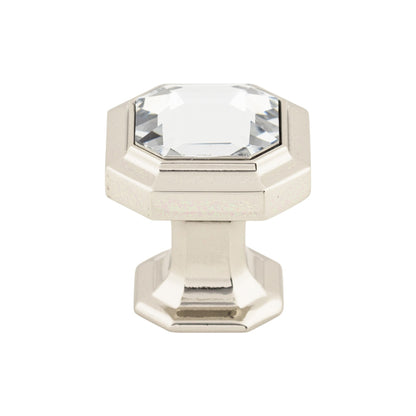 Top Knobs Crystal Emerald Square Knob - Brushed Satin Nickel