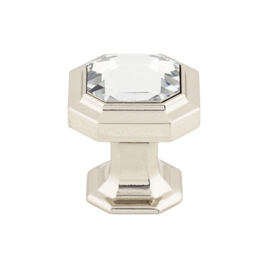 Top Knobs Crystal Emerald Square Knob - Brushed Satin Nickel