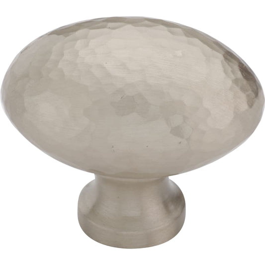 Ashley Norton Hammered Egg Cabinet Knob - 1 1/2" Dia. - Satin Nickel