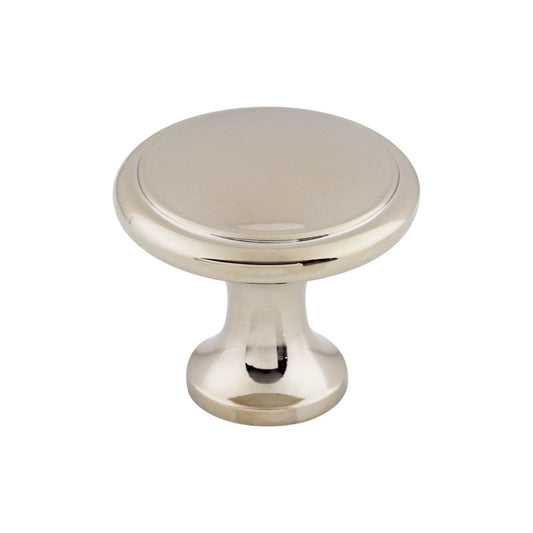 Top Knobs Ringed Round Knob - Brushed Satin Nickel