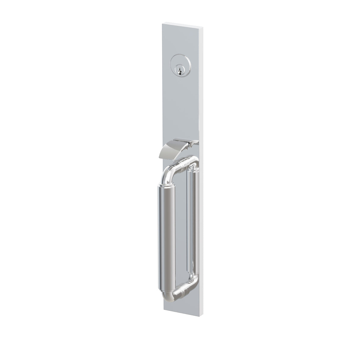 Emtek SELECT R-Bar Smooth Full Length Mortise Entrance Handleset – Polished Chrome