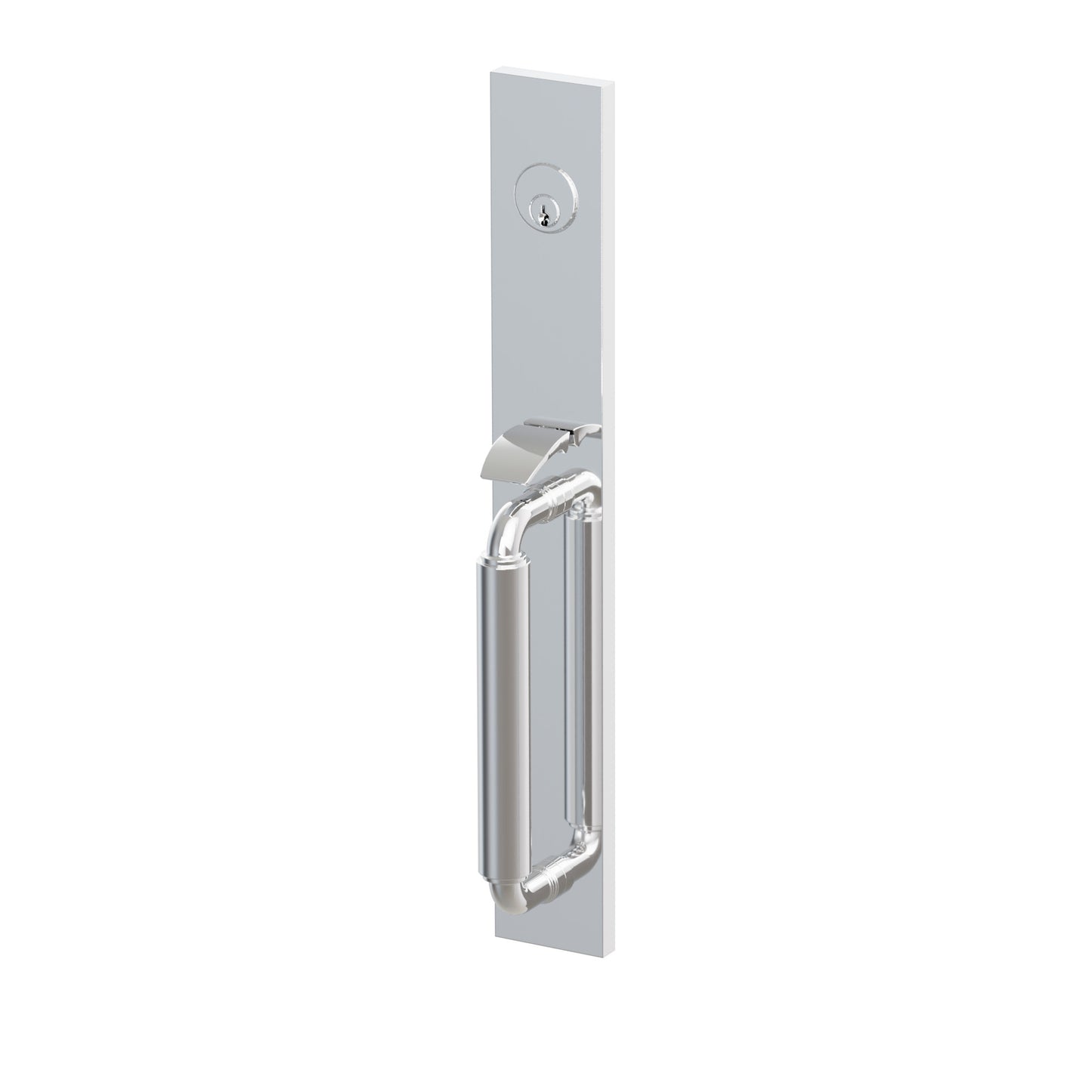 Emtek SELECT R-Bar Smooth Full Length Entrance Handleset – Polished Chrome