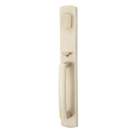 Brighton Grip-by-Grip Entrance Handleset – Tumbled White Bronze