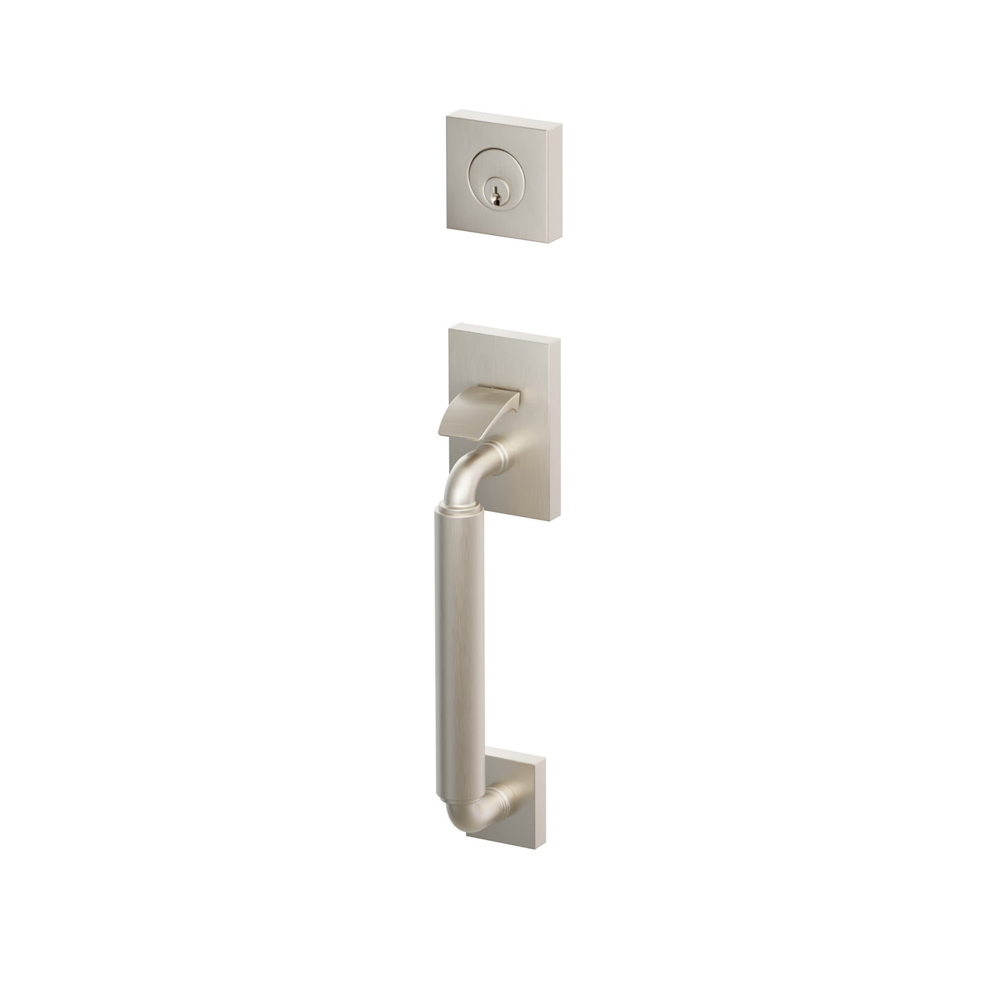 Emtek SELECT R-Bar Smooth Sectional Entrance Handleset – Satin Nickel