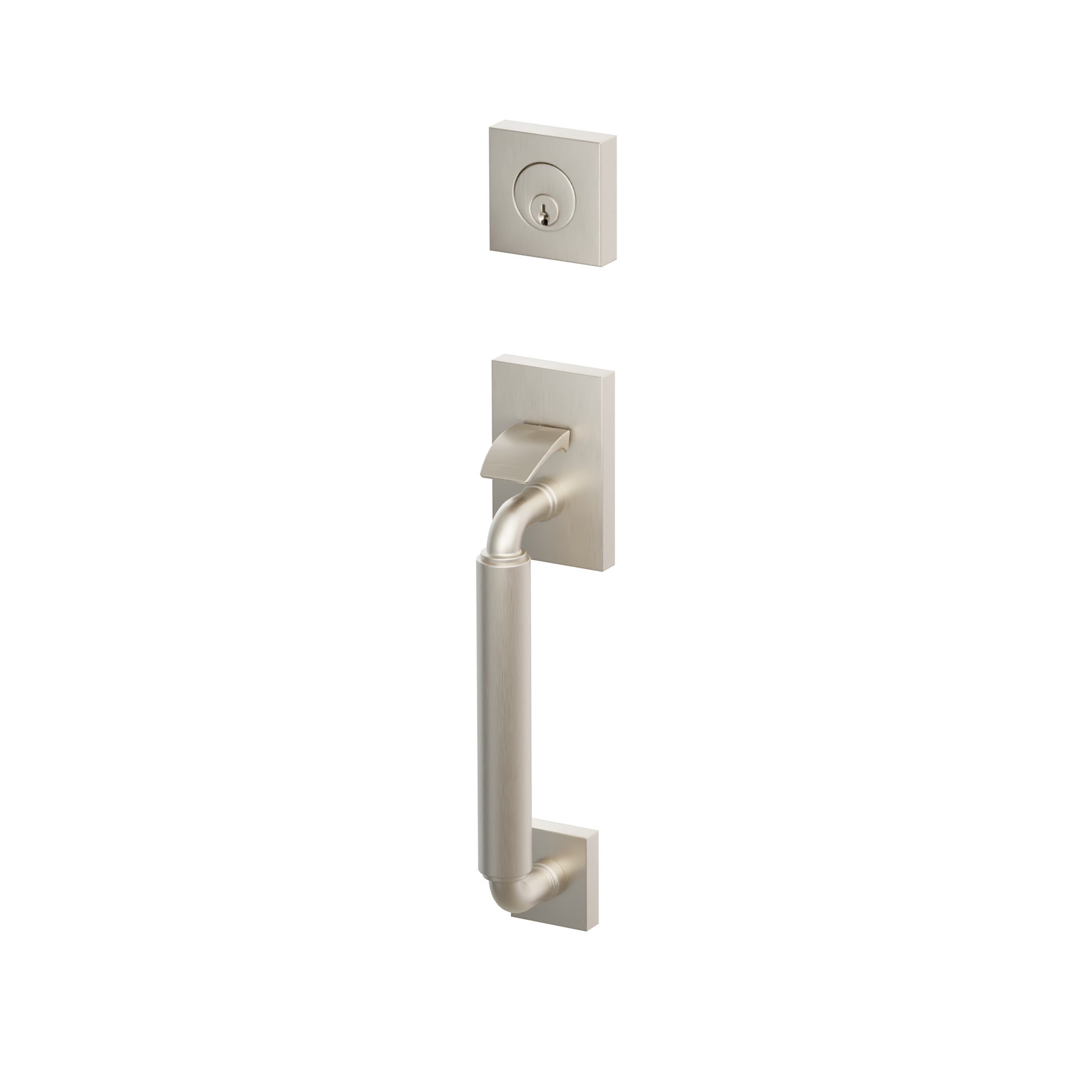 Emtek SELECT R-Bar Smooth Sectional Entrance Handleset – Satin Nickel