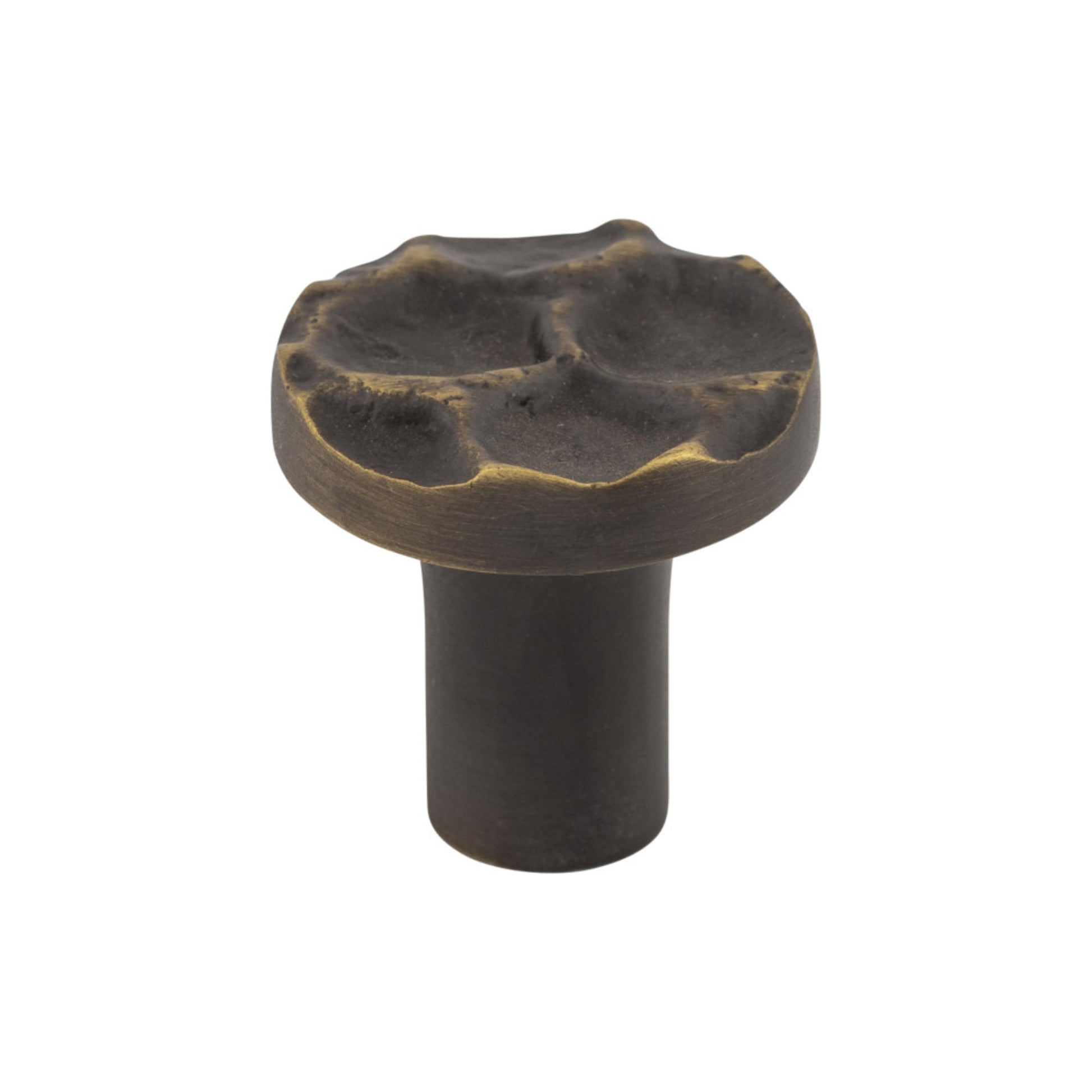 Top Knobs Cobblestone Round Knob - 1 1/8" Dia. - Brass Antique