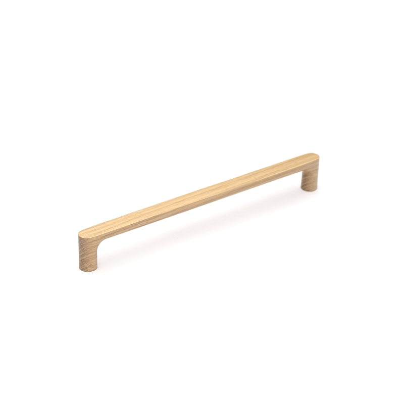 Ashley Norton Designer Wood Oval Bar Pull - 10 1/16" CTC - Oak (Lacquered)