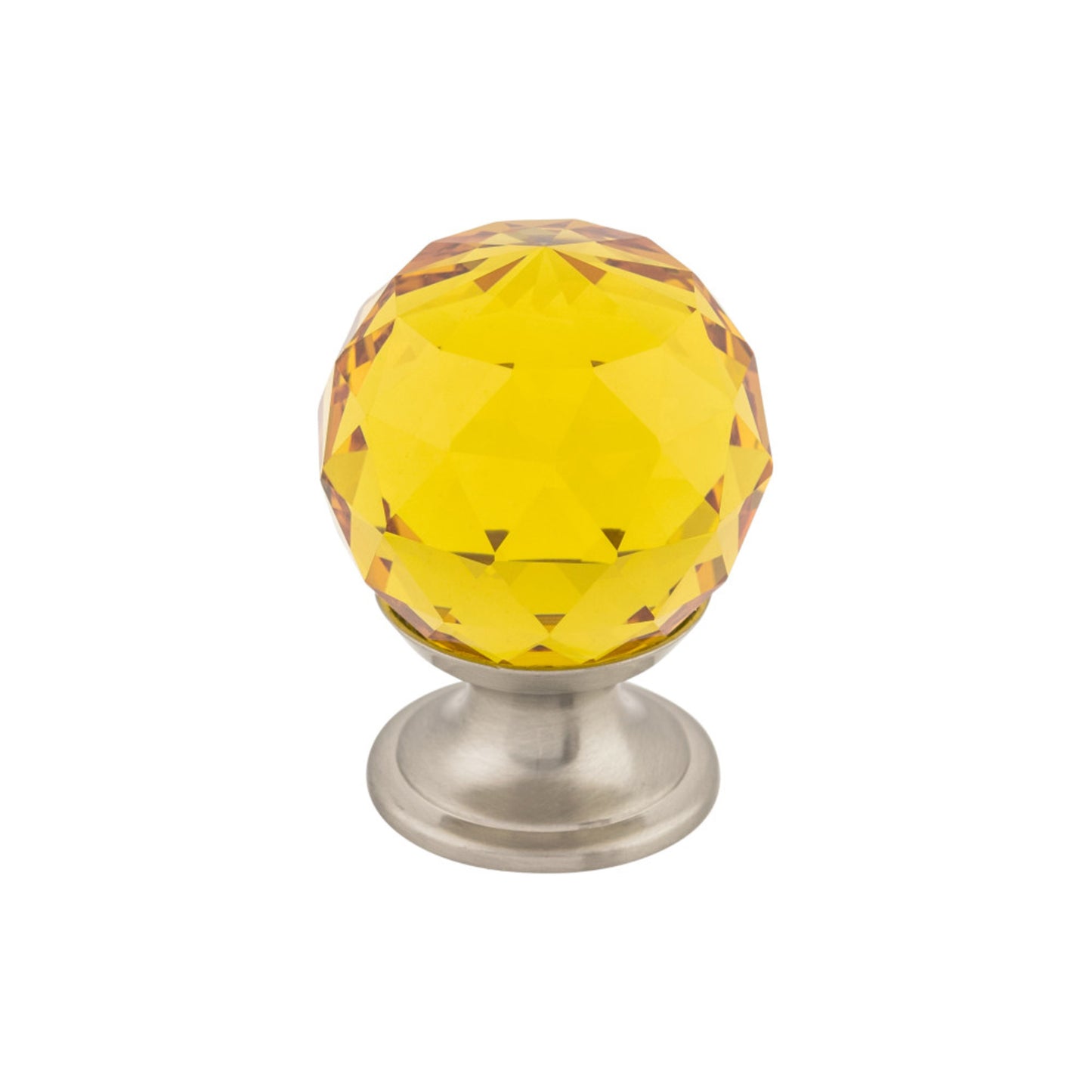 Amber Crystal 1 1/8" Diameter Round Knob