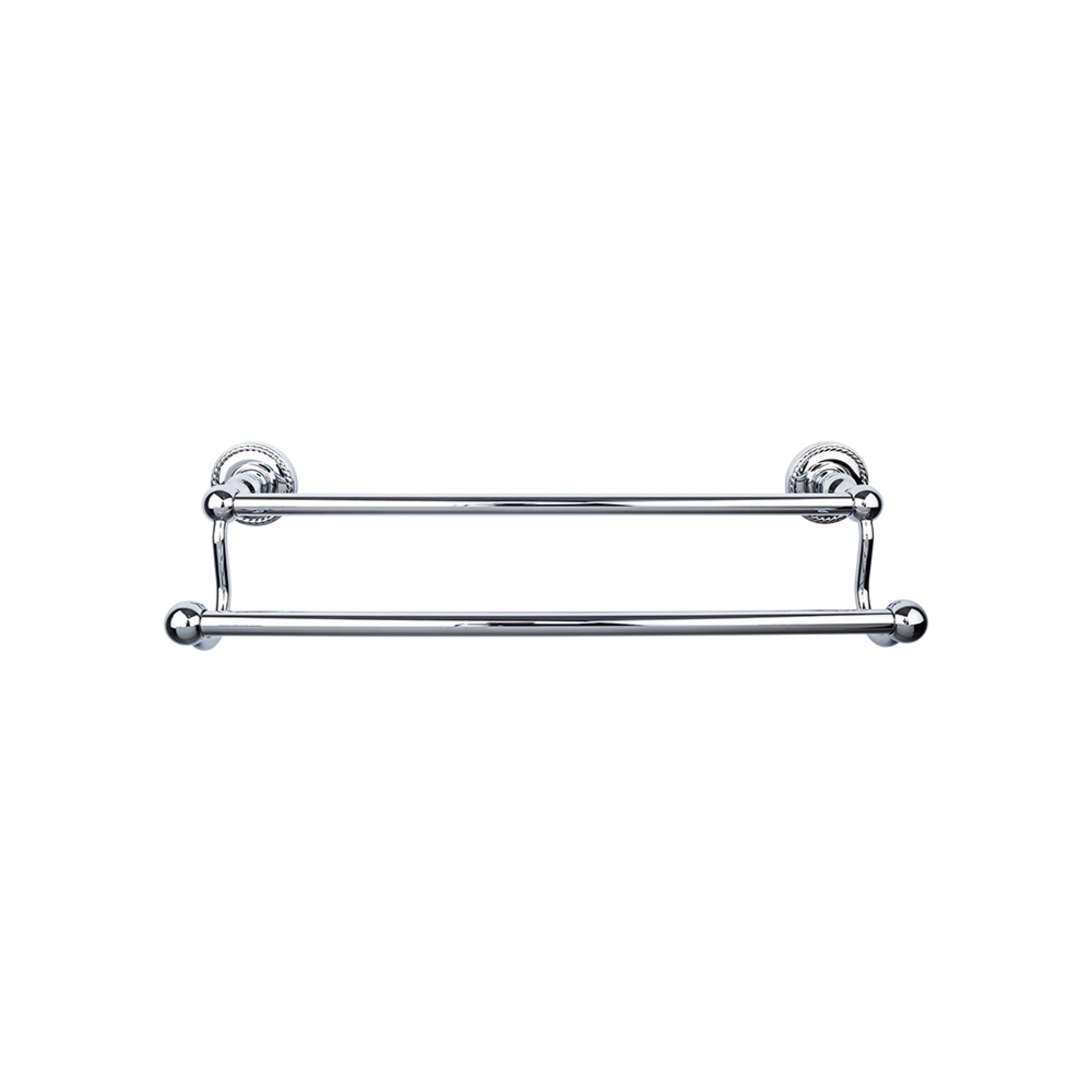 Top Knobs TOP BATH (R) Edwardian Bath Double 26 1/2" Wall Mounted  Towel Bar - Polished Chrome
