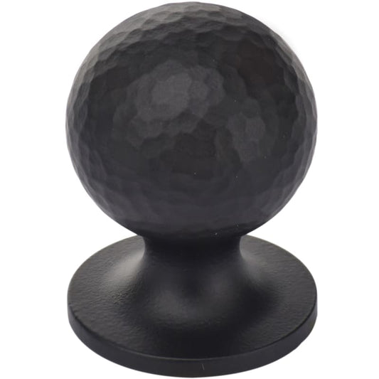 Ashley Norton Hammered Orb Cabinet Knob - 1 1/2" Dia. - Black
