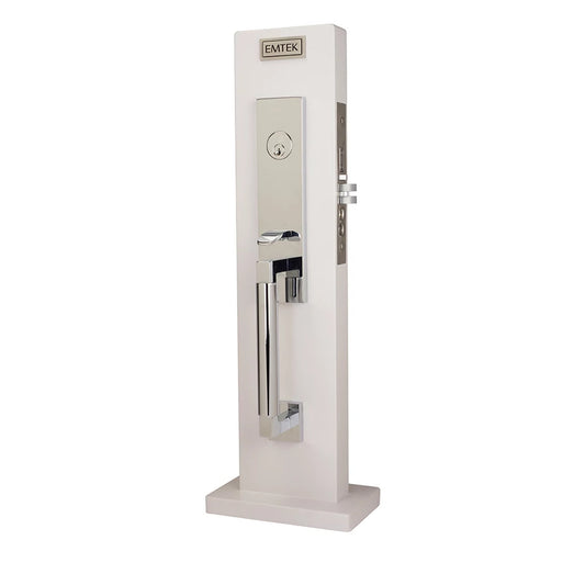 Hercules Smooth Monolithic Mortise Entry Set – Satin Nickel