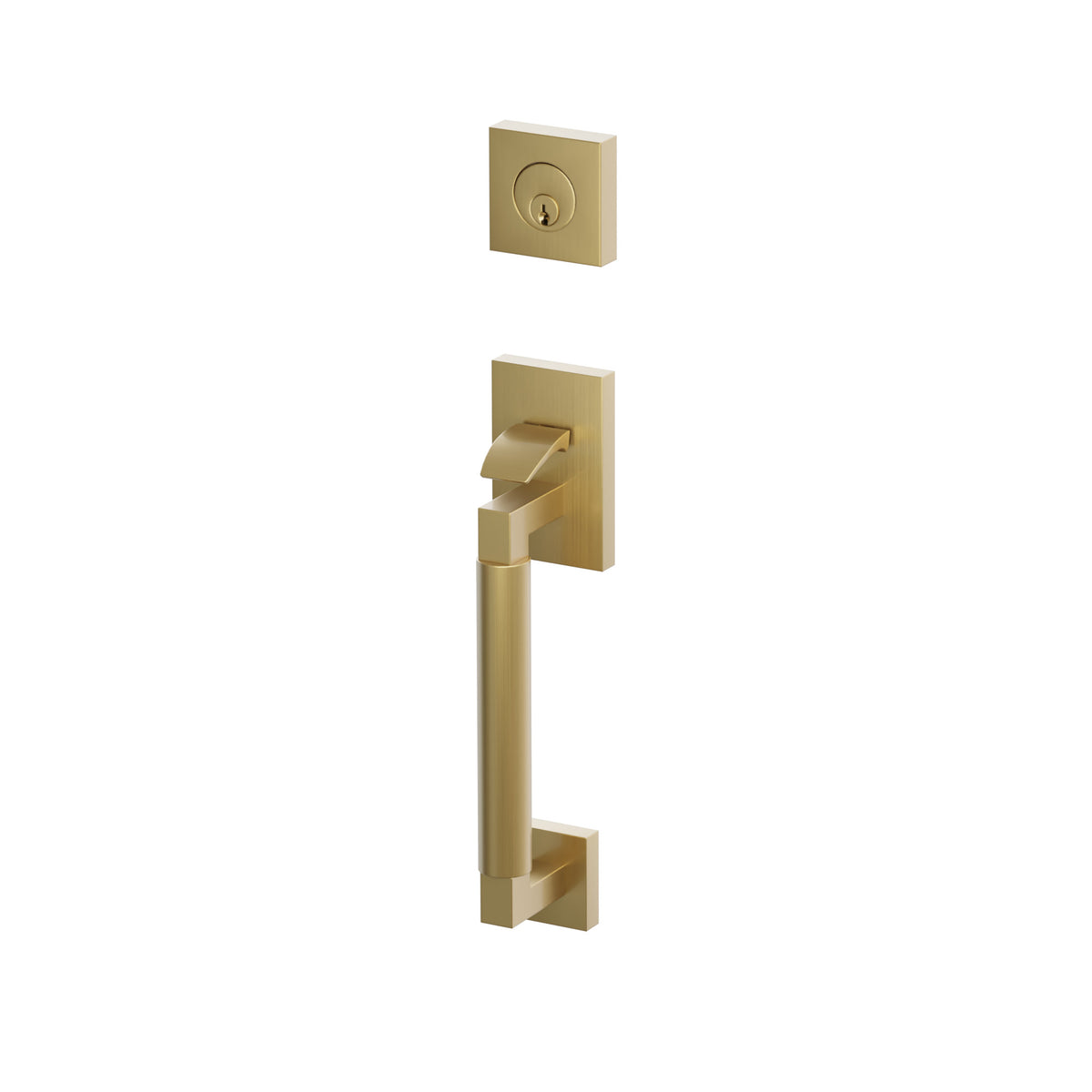 Emtek SELECT L-Square Smooth Sectional Entrance Handleset – French Antique