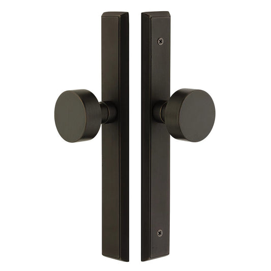 STRETTO Sandcast Bronze Rectangular 1-1/2" x 11" Narrow Trim Lockset – Medium Bronze
