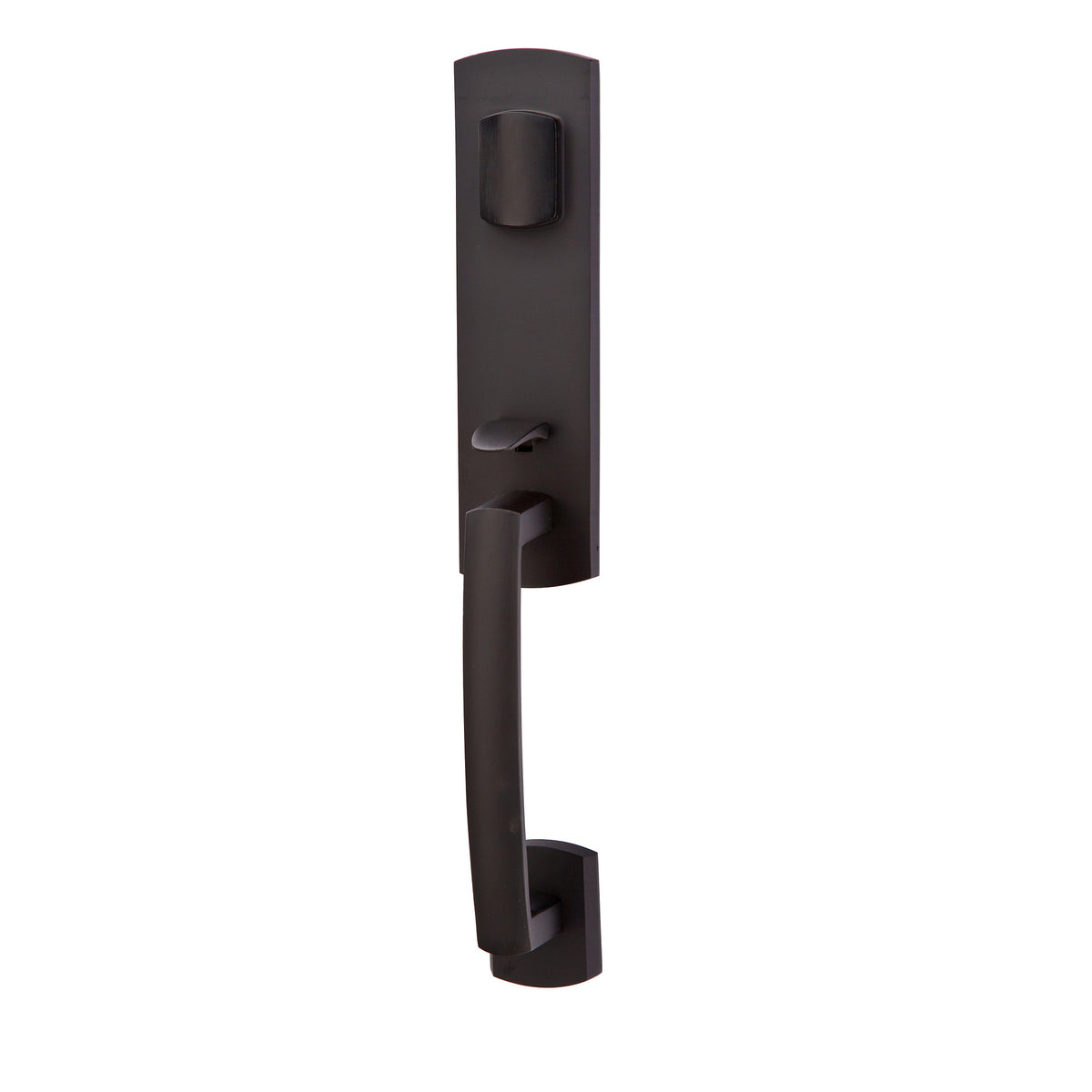 Logan Grip-by-Grip Entrance Handleset – Flat Black Bronze