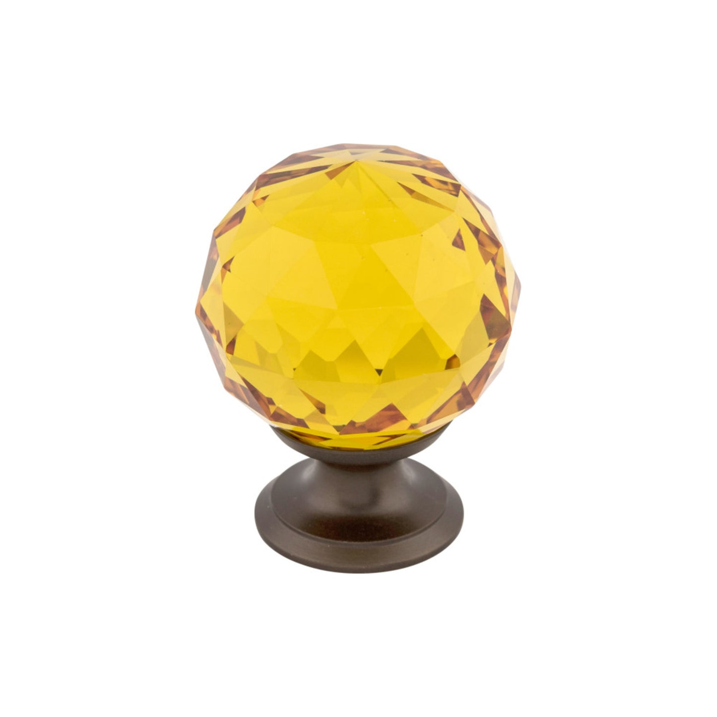 Top Knobs Amber Crystal 1 3/8" Diameter Round Knob - Oil Rubbed Bronze