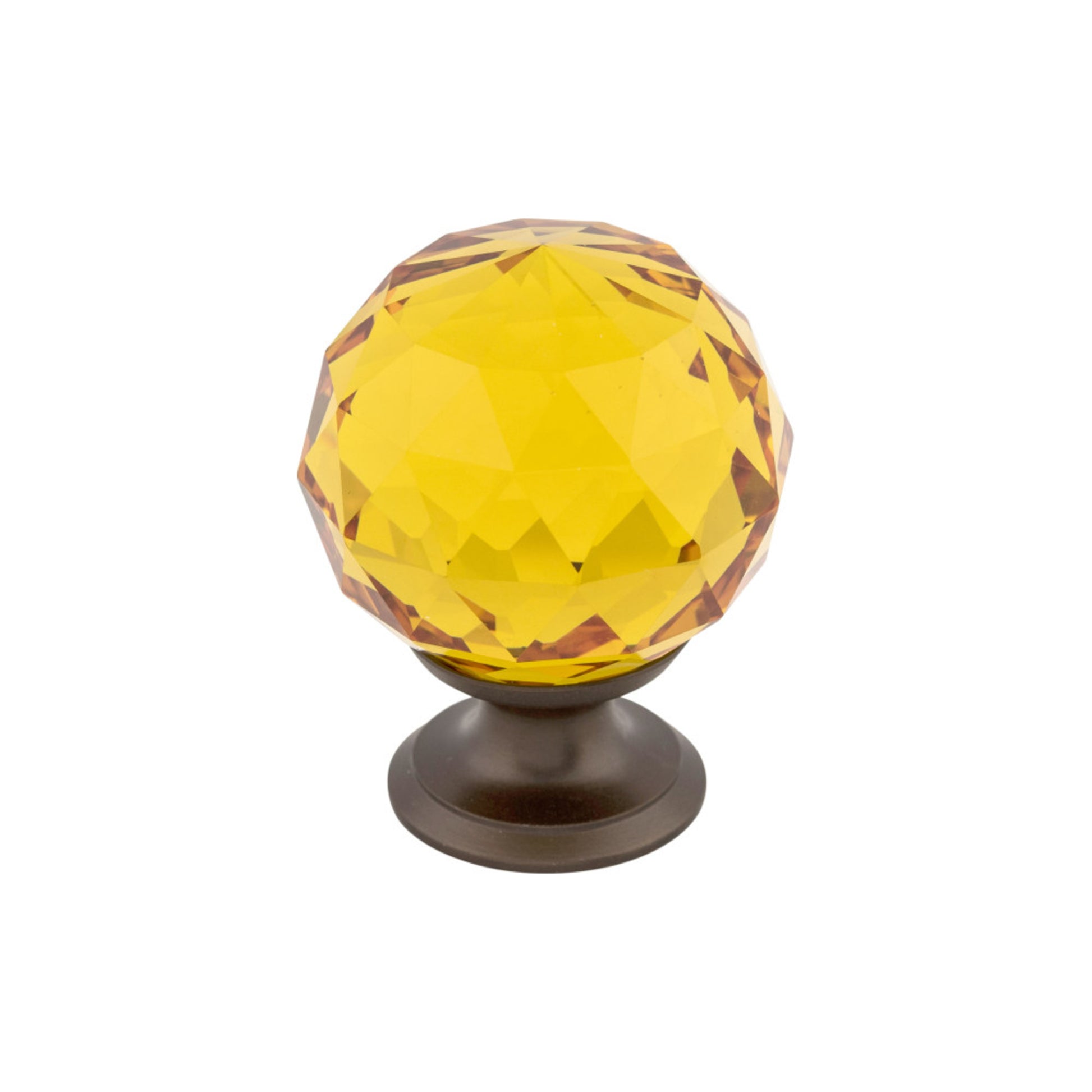Top Knobs Amber Crystal 1 3/8" Diameter Round Knob - Oil Rubbed Bronze