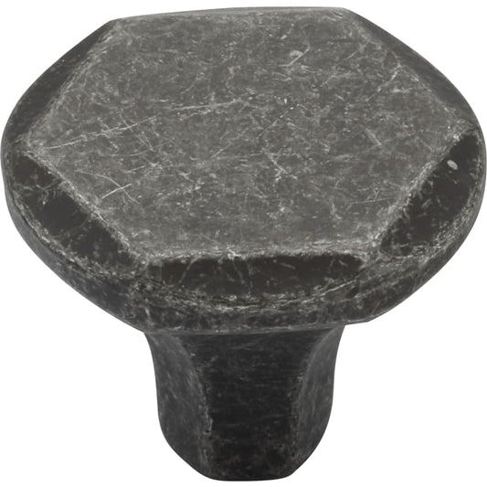 Ashley Norton Parisian Hex Cabinet Knob - Vintage Black Iron