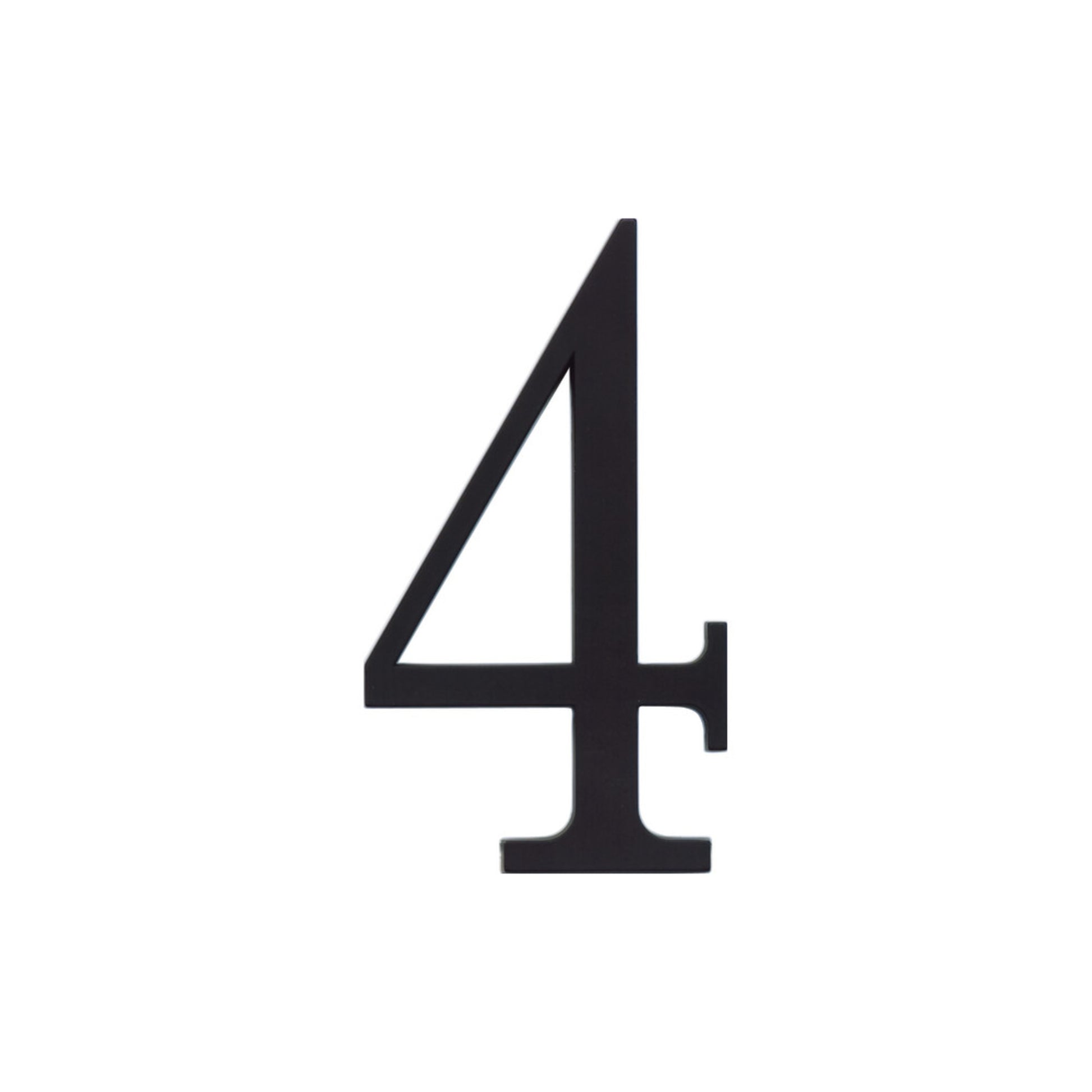 Atlas Traditionalist 6" H Floating Mount House Number (TRN4) - Matte Black