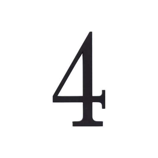 Atlas Traditionalist 6" H Floating Mount House Number (TRN4) - Matte Black