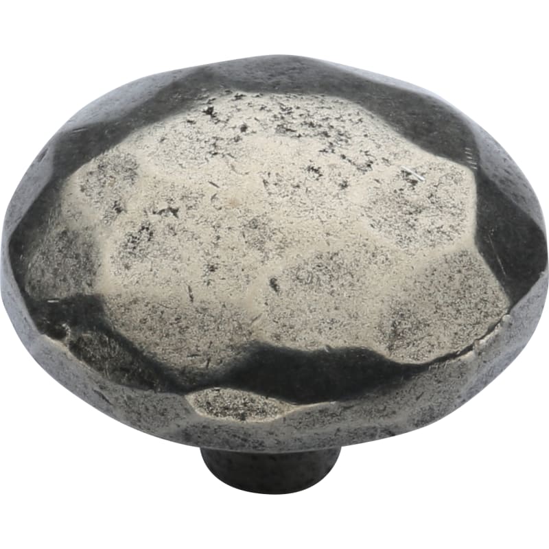 Round Hammered Pewter Cabinet Knob