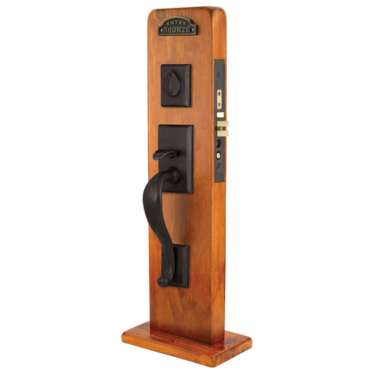 Rectangular Sectional Mortise Entry Set – Flat Black Bronze