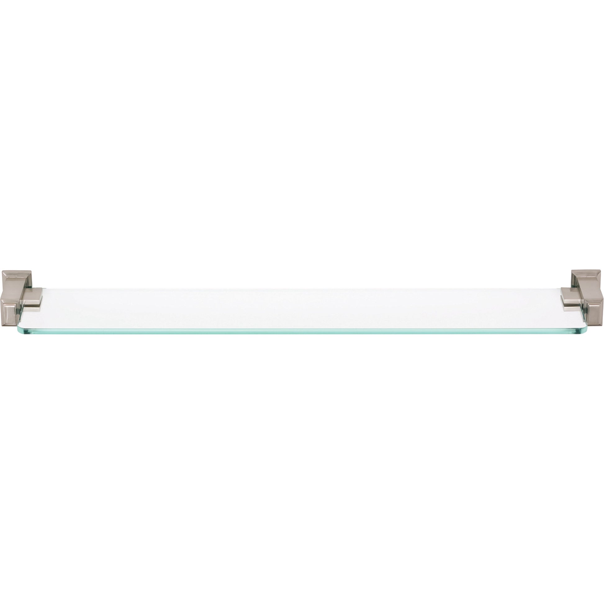 Atlas Sutton Place Bath Glass Shelf Inches Brushed Nickel - Brushed Nickel