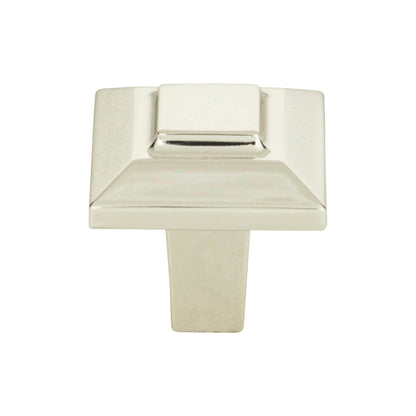 Atlas Trocadero Square Knob - 1" - Brushed Nickel