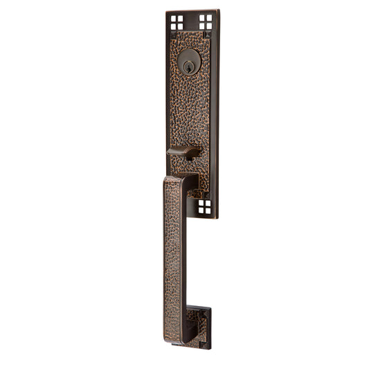Arts & Crafts Monolithic Tubular Entry Set – Oil Rubbed Bronze