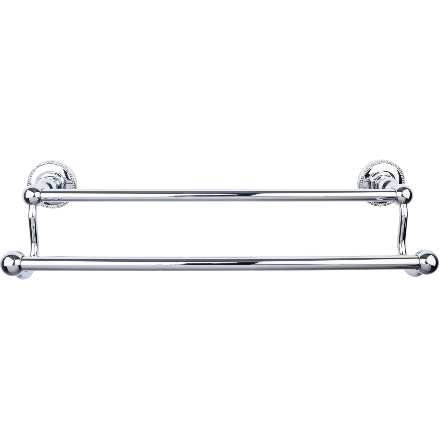 Top Knobs TOP BATH (R) Edwardian Bath Double 20 1/2" Wall Mounted  Towel Bar - Polished Chrome