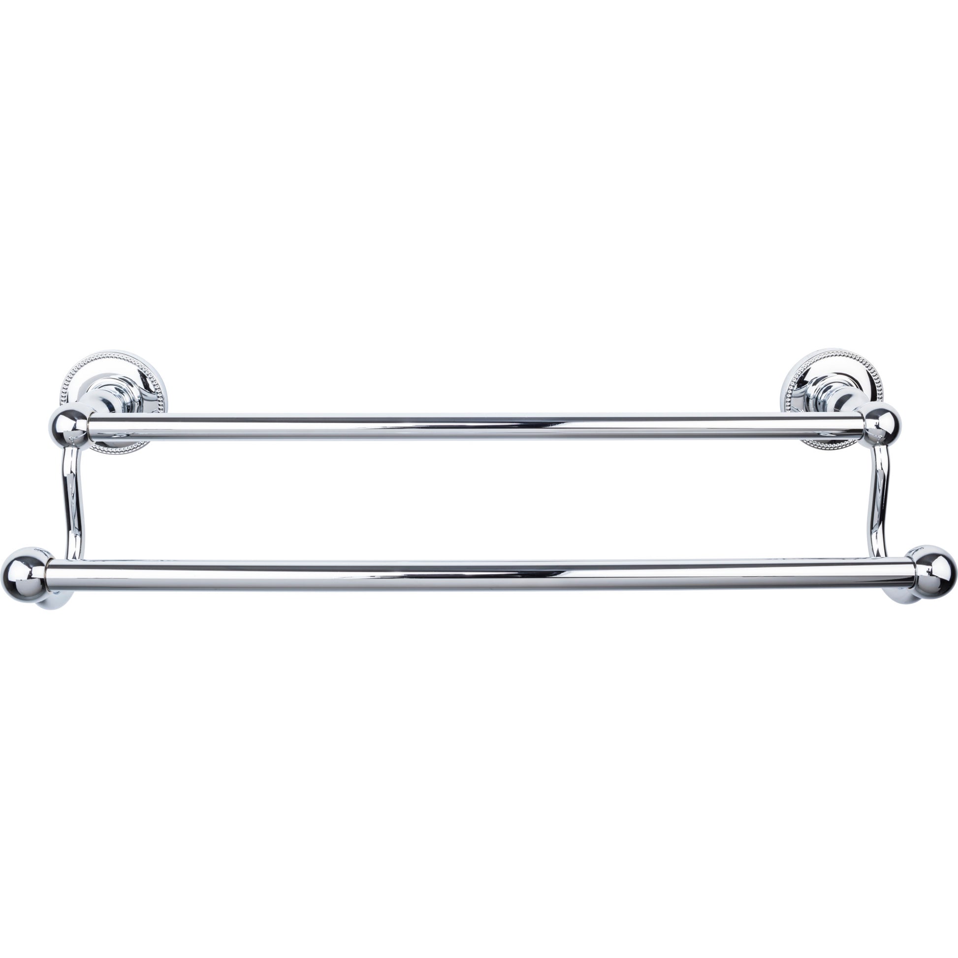 Top Knobs TOP BATH (R) Edwardian Bath Double 20 1/2" Wall Mounted  Towel Bar - Polished Chrome