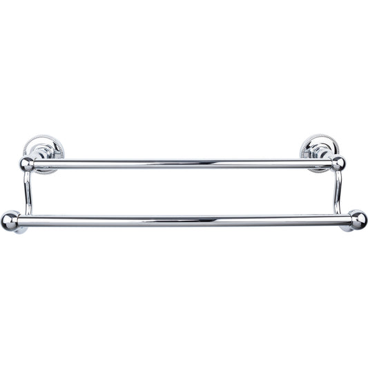 Top Knobs TOP BATH (R) Edwardian Bath Double 20 1/2" Wall Mounted  Towel Bar - Polished Chrome