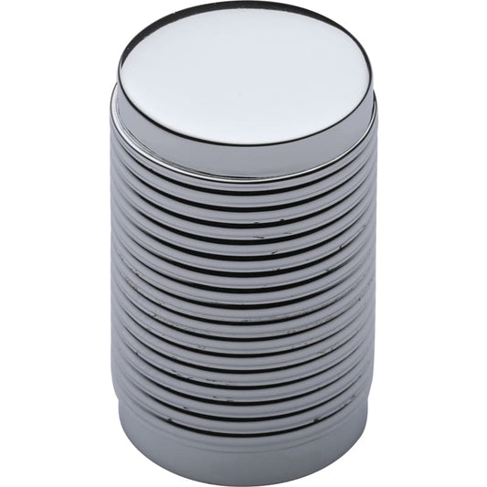 Ashley Norton Reeded Stick Cabinet Knob - Polished Chrome