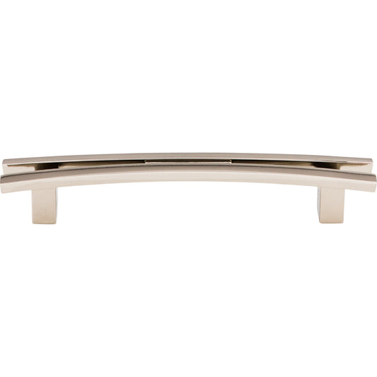 Top Knobs Flared 5" Center to Center Bar Pull - Polished Nickel