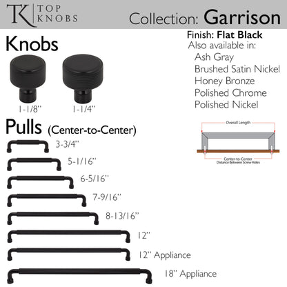 Top Knobs Garrison Length Round Knob
