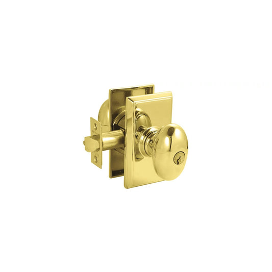 Egg Key In Knob – keyed, polished-brass