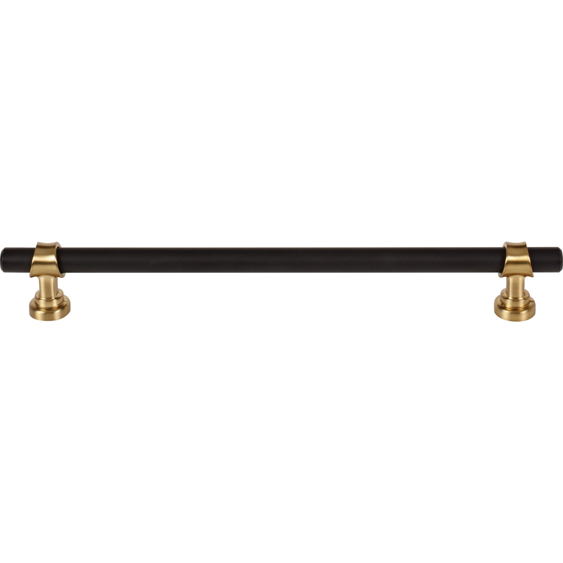Top Knobs Bit 8 13/16" Center to Center Bar Pull - Flat Black and Honey Bronze