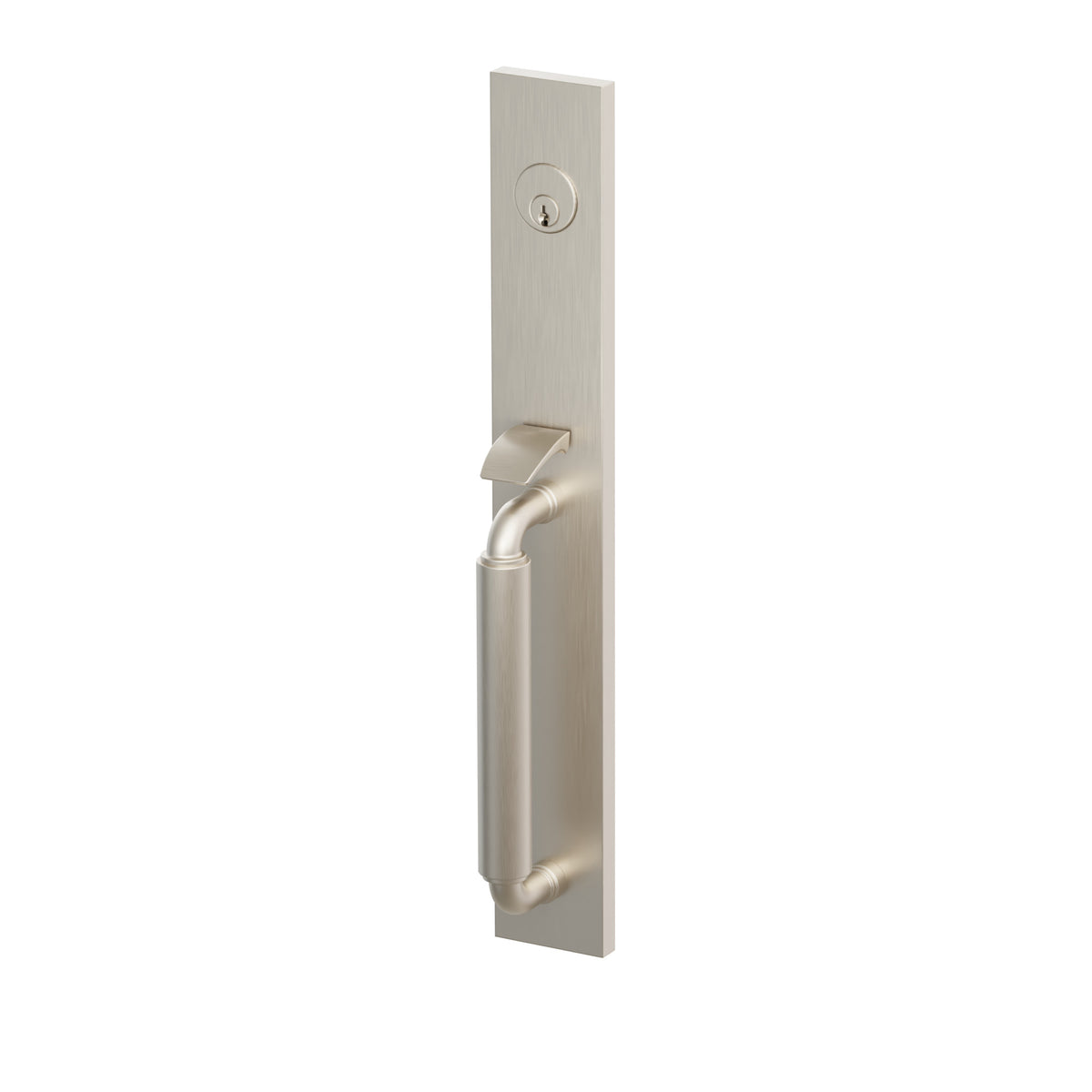 Emtek SELECT R-Bar Smooth Full Length Mortise Entrance Handleset – Satin Nickel
