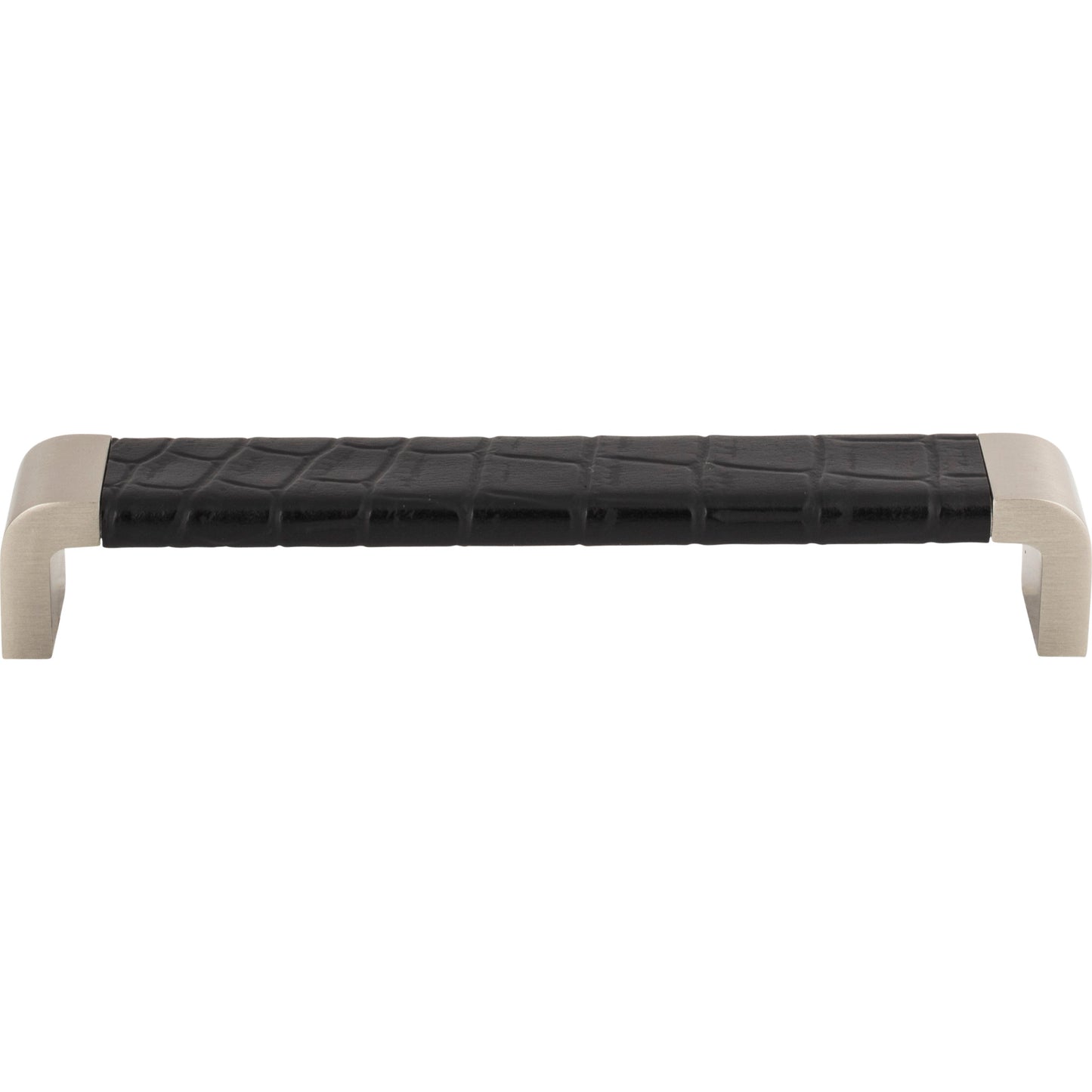 Atlas Paradigm 6 5/16" Center to Center Bar Pull (3151) - BN & Black Croc Leather