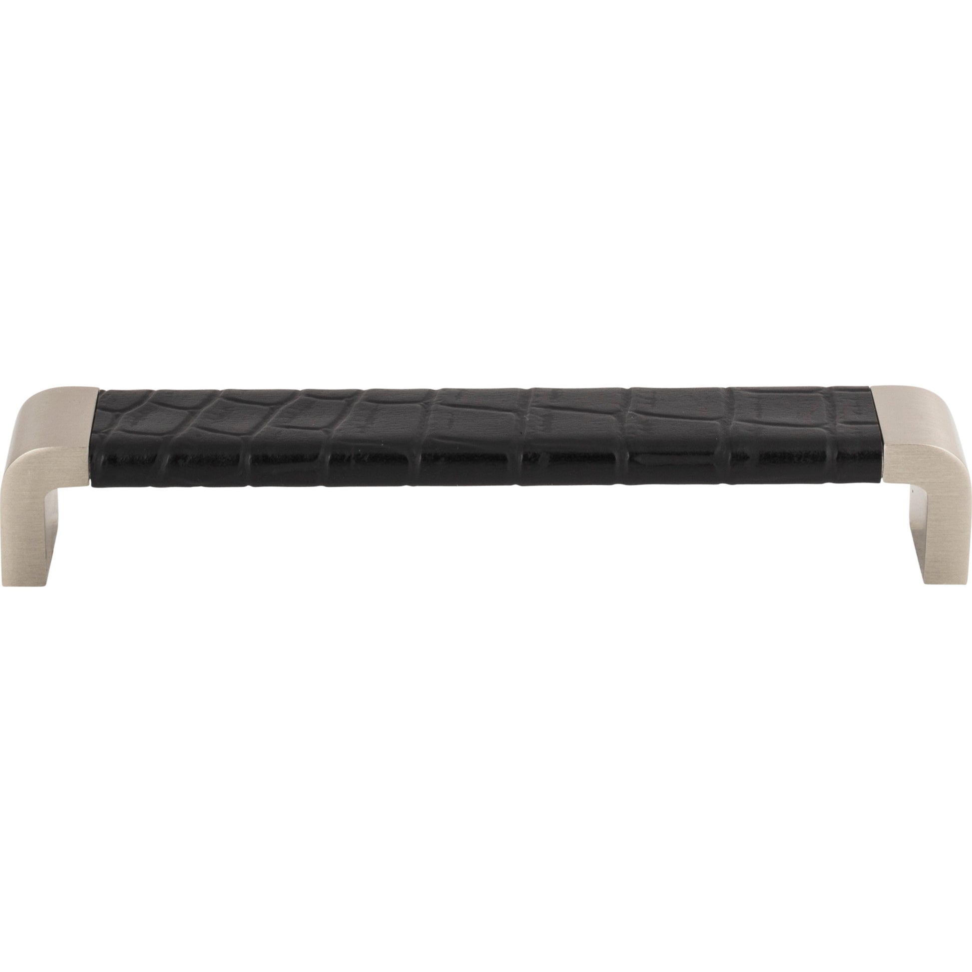Atlas Paradigm 6 5/16" Center to Center Bar Pull (3151) - BN & Black Croc Leather