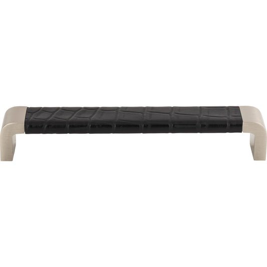 Atlas Paradigm 6 5/16" Center to Center Bar Pull (3151) - BN & Black Croc Leather