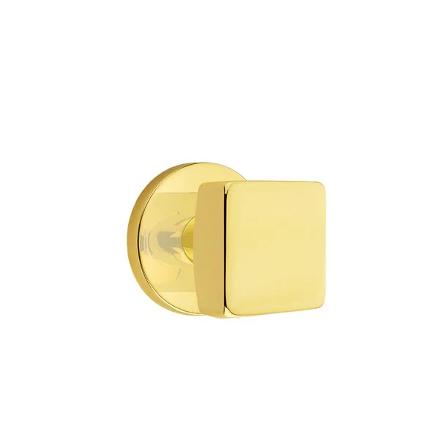 Square Knob Unlacquered Brass