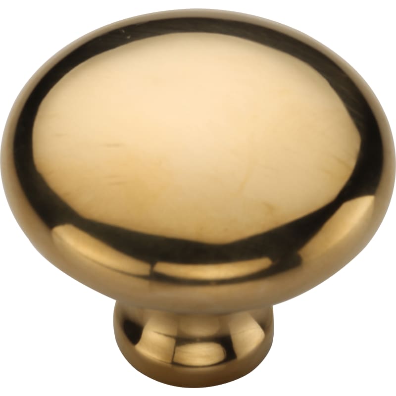 Ashley Norton Round Cabinet Knob - 1 1/2" Dia. - Unlacquered Brass