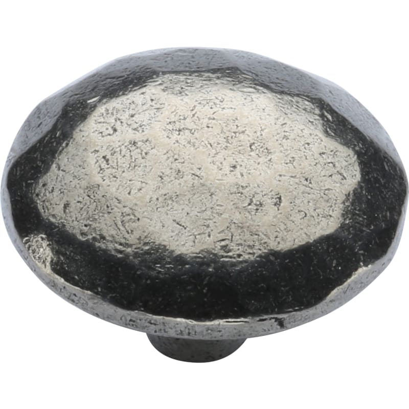 Round Hammered Pewter Cabinet Knob