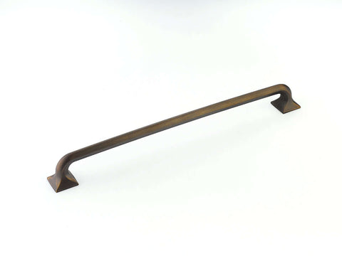 Appliance Pull, Square Bases, Ancient Bronze, 15” cc