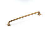 Appliance Pull, Square Bases, Brushed Bronze, 15” cc