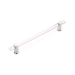 Appliance Pull, NON-Adjustable Clear Acrylic, Polished Nickel, 12” cc